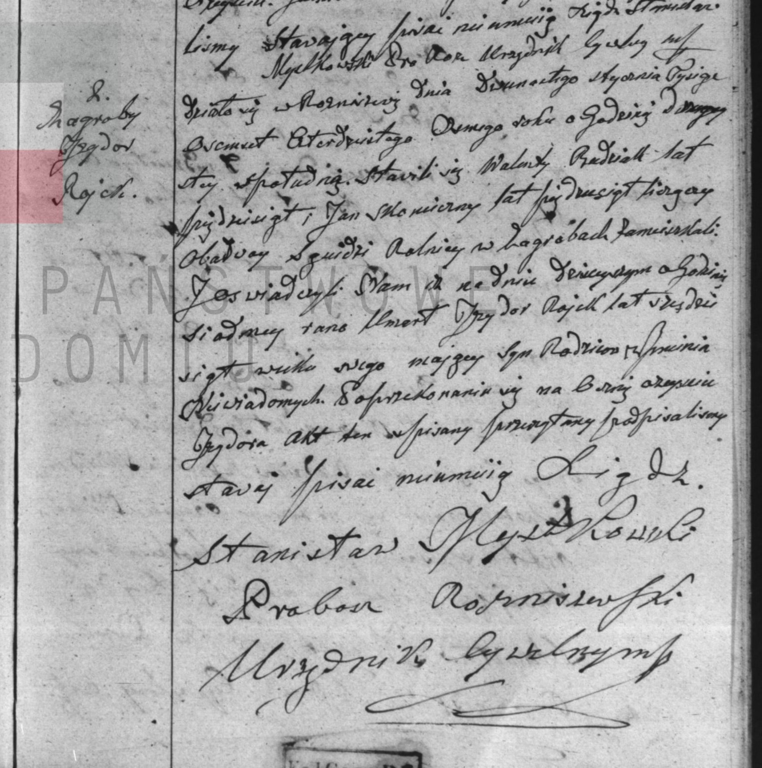Crop of Death/burial act 2/1848, Rozniszew parish